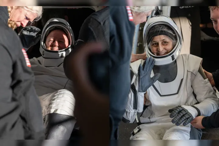 NASA Astronauts Sunita Williams and Butch Wilmore Talk After Surprise 9-Month Space Trip